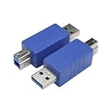 （まとめ）変換名人 変換プラグ USB3.0 A（オス）-B（オス） USB3AA-BA【×10セット】