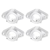 uxcell 4PCS SHF25リニアモーションレールクランピングロッドレールガイドサポート 25mm直径リニアモーションロッド用 アルミニウム取り付けブ ラケット シルバートーン