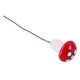 Merssavo ミニ赤泡人工キノコのミニチュア植物フラワーポット妖精装飾ガーデンクラフト