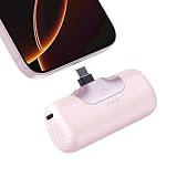 iWALK モバイルバッテリー Type-C 直挿し 5500mAh 最大22.5W 急速充電 ケーブル不要 LED残量表示 小型 軽量 iPhone 17/16/15・Android対応 LinkPod 5 サクラピンク