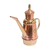 SiaBiced ピザオイル容器 450ml イタリアンオイルジャグ スムーズに注ぐ銅製オイルディスペンサー ピザ用