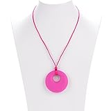Consider It Maid Baby/Toddler Silicone Teething Necklace - Violet Red - The O Pendant Collection by 