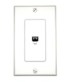 Levitonデコラ電話壁ジャックアセンブリ、6p4 C、スクリュー端子 40949-WD 1