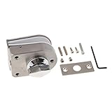 B Blesiya 高品質　ガラス　ドアロックラッチ　ロータリーノブ　開閉　全2種選べる - シングルサイドラッチ