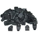 Dealsjungle RJ45 Strain Relief Boots, Black, 50 Pieces Per Bag [並行輸入品]