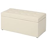 不二貿易 トランクベンチ 幅83cm 合成皮革 アイボリー 79259