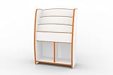 JAJAN(ジャジャン) マガジンラック ワイドタイプ 幅63cm オレンジ【キッズファニチャーシリーズ】〔子供家具・ジュニア家具〕