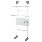 Kid 2 Youth Standing Shelf Unit with Message Board, White [並行輸入品]