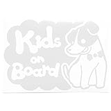 ホワイト（白） 犬 ジャックラッセルテリア ネクタイ Kids on board キッズオンボード ステッカー 窓ガラス用シールタイプ 車 戌 干支 動物