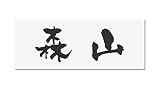 丸三タカギ 彫り込み済表札 アクリル APG2-W-1-3-森山 【完成品】