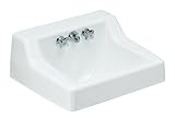 KOHLER K-2703-0 Hampton Wall-Mount Bathroom Sink with Factory-Installed Triton Faucet, White [並行輸入品]