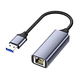 TRkin USB LAN有線LANアダプタSwitch有線LAN USB 3.0 to RJ 45ギガビットイーサネット10/100/1000 Mbps超高速アルミ製（グレー）