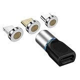 磁気電話ケーブル アダプター アルミニウム合金プラスチック Usb タイプ C 磁気アダプター 360°Rotating 磁気電話ケーブル アダプター コネクタ (黒1)