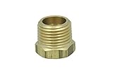「ノーブランド品」鉛フリーの黄銅6角パイプ ブッシング 異径ユニオン フィッティング1/2" Male x 3/8"Female NPT 継手(5個入）