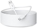 5m USB C電源延長ケーブル、耐久性にUSB A - Type C充電・データ同期コード、ホームセキュリティカメラやUSB Cポート搭載デバイス用 - ホワイト