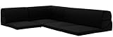 セルタン カバーリングコーナーソファ3点セット IMONIA ダリアンブラック A573-564BK