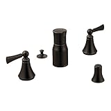 Moen t5245 WynfordダブルハンドルWidespread Bidet Faucet withポップアップWaste Assem、 T5245ORB 1