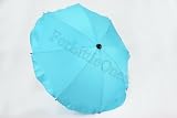 BABY SUN UMBRELLA PARASOL BABY PRAM PUSHCHAIR BUGGY CANOPY PROTECT FROM SUN/RAIN (Light Ocean Blue) 
