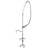 T&S Brass B-0113-ADF12-B Easy Install Pre-Rinse Single Hole Base with 12-Inch Add-On Faucet and 18-I
