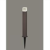 リクシル　TOEX　12V　美彩　ローポールライト 角形／透過型 スパイクタイプ　H400　『ローボルトライト』　『エクステリア照明 ライト』 ポール:オータムブラウン／灯具:オータムブラウン