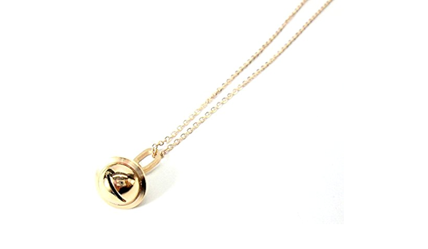 Gold bell pendant necklace Clearance