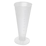 uxcell 計量カップ 測定カップ プラスチック材質 実験室使用 ラウンドベース ケミストリーセット 1個入り