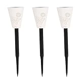 OxyLED SL05 Solar Garden Light, Hollowed Butterfly Pattern, White Light & Colorful RGB Light Mode fo