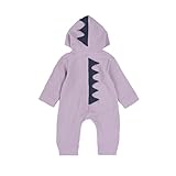 giminuoベビー服 ロンパース 長袖 女の子 可愛い カバーオール 恐竜 男の子 出産祝い 赤ちゃん服　 (90，12ヶ月, ライトパープル)