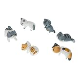 Flameer 多種選択可　マイクロ景観装飾　庭の装飾　ミニチュア　樹脂製　インテリア　盆栽　園芸　ドールハウス　　 - 6匹の猫＃2