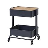 サイドワゴン デスクワゴン 木製 スチール キャビネット デスク キッチンワゴン 収納 キャスター付き ヴィンテージ モダン 西海岸 ビンテージ 北欧 天然木