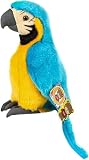 [Qingyun LEE] ぬいぐるみ インコ リアル 鳥類 ヌイグルミ プレゼント 抱き枕ぬいぐるみ 鸚哥 鸚鵡 プラッシュ ふわふわ かわいい ブルー