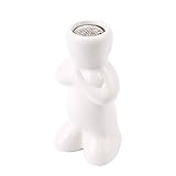 Kicode 小さな白い人形 男草髪のポット 植物盆栽 ホームオフィスツールの インテリアを植えます DIYデザインギフト