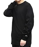 [チャンピオン] ロングスリーブTシャツ メンズ ワンポイントロゴ ベーシック 長袖 Tシャツ L ブラック