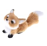 きつね ぬいぐるみ 可愛い 睡眠中 インテリア 膝寝 置物 ハンドメイド [並行輸入品]