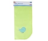 First Steps Fleece Baby Blanket with Embroiderered Animal Design by First Steps