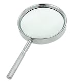 uxcell　拡大鏡　4X　メタルフレーム　　ハンドル
