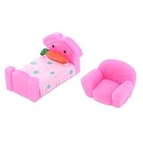 F Fityle ミニベッドルーム家具　耐久性　全５色　デコレーション　ホーム　ガーデン　装飾 - ローズレッド