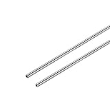 uxcell 丸いチューブ ストレートパイプ 304ステンレス製 シームなし 外径4 mm 壁厚さ0.4 mm 長さ250 mm 2個入