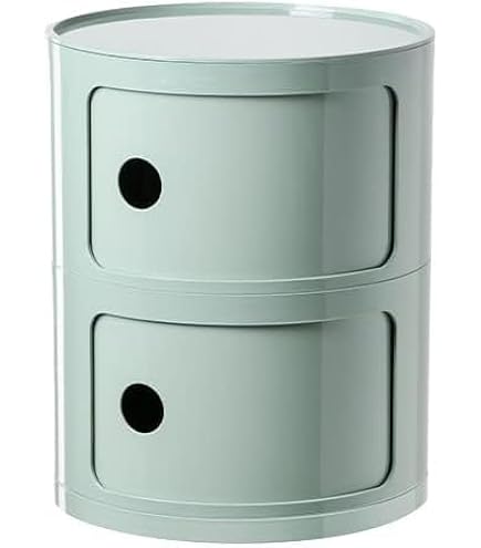 Kartell カルテル　コンポニビリ　シルバー 2段　本物 Amazon｜カルテル コンポニビリ2 シルバー φ32/H40cm SFNT-K4966-SI