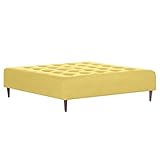 arne ベンチソファー 幅145cm 奥行145cm 高さ40cm 背もたれなし 3人掛け レトロ ベンチソファ Baggy Cube 6×6 クレンズ イエロー