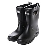 [K's PLUS] (19.0cm ブラック) キッズ ジュニア ジョッキー レインブーツ レインシューズ 男女兼用