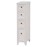 スリムチェスト 収納家具 MCH-5480AW 4934257218535 ホワイト 代引き不可 主材：桐材