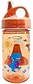 Nalgene Kids Sustain Grip-N-Gulp Water Bottles Made with Material Derived from 50% Plastic Waste, Leak Proof Sippy Cup, Durable, BPA and BPS Free, Dishwasher Safe, Reusable, 12 Ounces, Orange Volcano