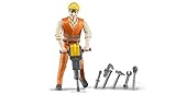 Bruder Construction Worker with Accessories [並行輸入品]