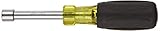 Jonard ND-630716 Hollow Shaft Nut Driver with Cushion Gripped Ergonomic Brown Handle, 7/16" Hex, 7" 