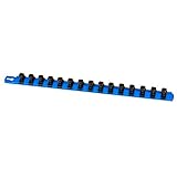 Ernst Manufacturing 8305-Blue-1/2-18-Inch Socket Organizer and 15-1/2-Inch Dura-Clip Socket Clips [並