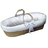 BabyDoll Fitted Moses Basket with Gingham Trim Blue [並行輸入品]