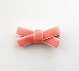Baby Deer Clips　ヘアクリップ for ベビー キッズ　New ベルベットリボン (アプリコット)