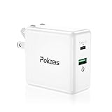 Pokaas iphone 15 充電器 PD充電器 Type C 急速充電器 USB-C急速充電器 Power Delivery 30W 6V/3A QC3.0 2ポート 折り畳み式プラグ スマートフォン充電器 小型 ACアダプター PSE認証済 For MacBook/Android 等携帯/iphone 15/iphoneシリーズ/Nintendo Switchその他USB-Cポート充電器