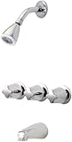 Pfister 3-Handle Tub & Shower Faucet with Metal Verve Knob Handles, Polished Chrome [並行輸入品]